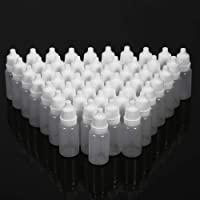 Riuty Gotero líquido del Ojo comprensible- Gotas plásticas vacías del Ojo Botella del líquido del Ojo 10ml Volumen 50PCS